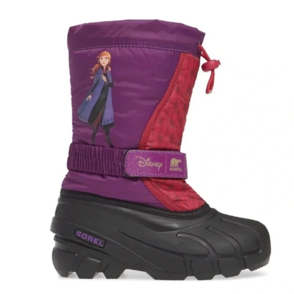 NEW Disney × Sorel Youth Flurry Frozen 2 Anna Winter Boot NIB Youth Wild Iris - Picture 1 of 16